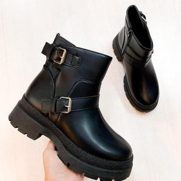 Chunky moto Boots