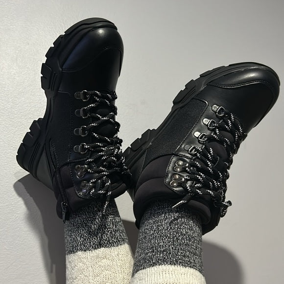 Black hiker boots