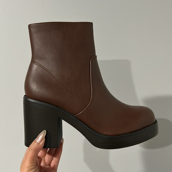 Brown ankle boots