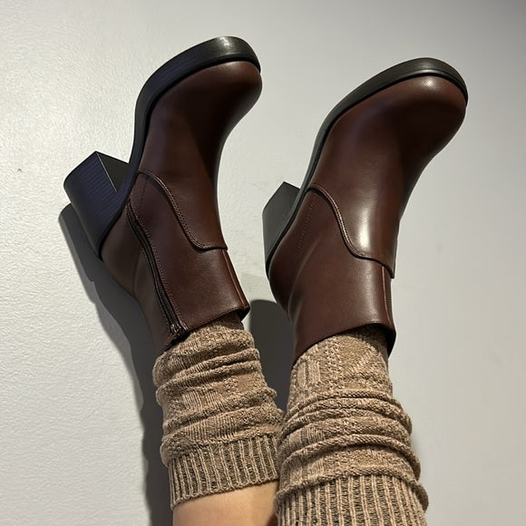 Brown ankle boots