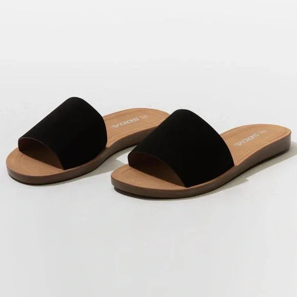 Black Slide Sandals