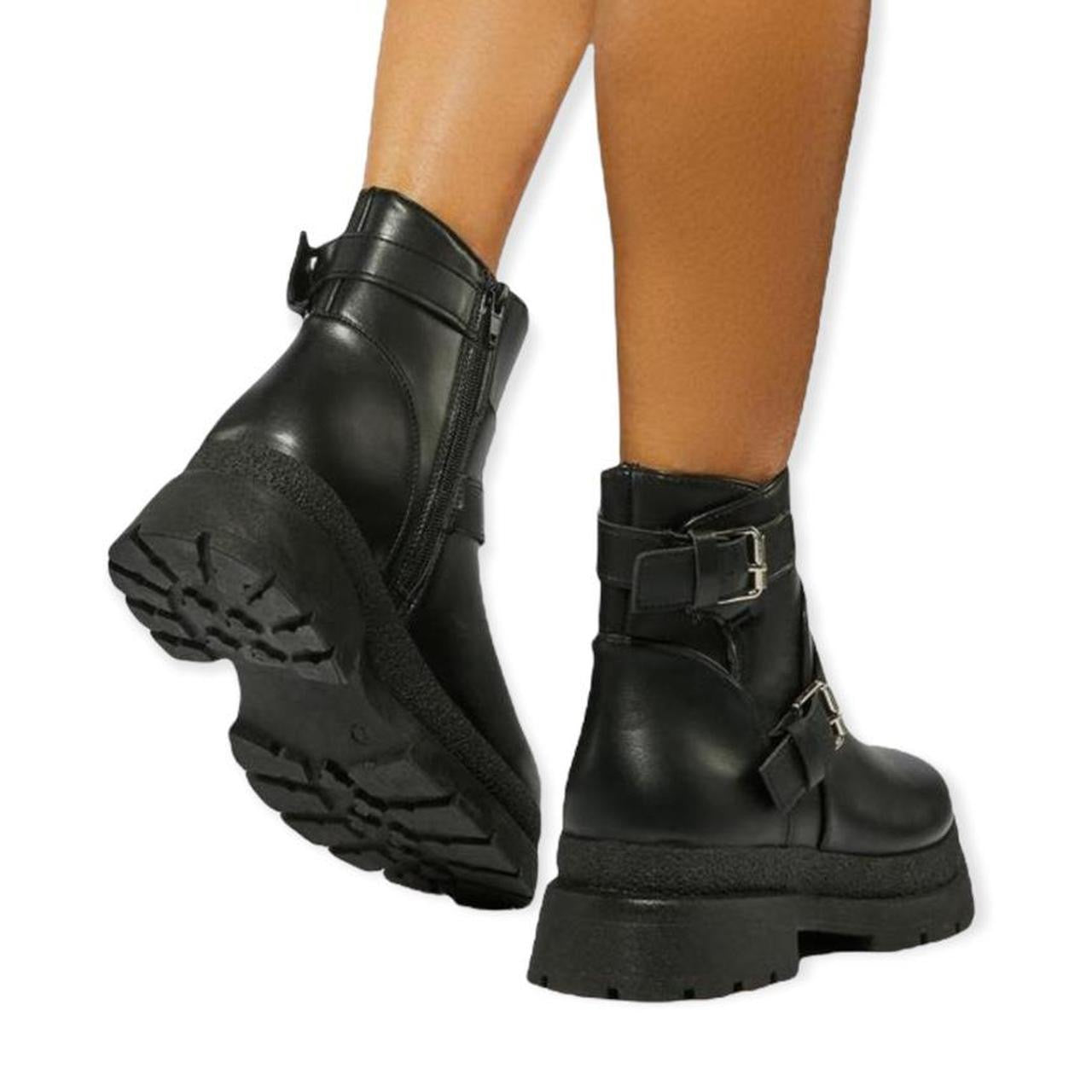 Chunky moto Boots