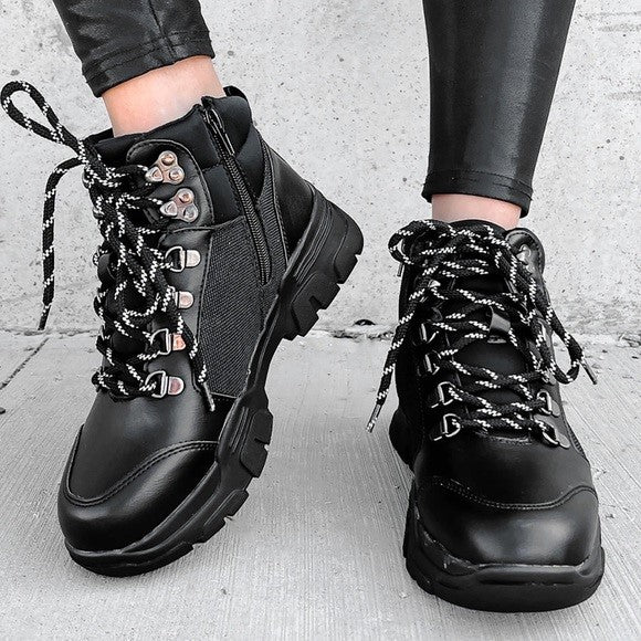 Black hiker boots